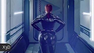 Black Widow’s ass wrecked by Thanos in 3D