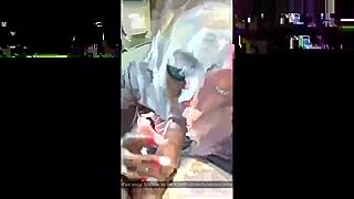 Ebony Chick Gives Sloppy Blowjob To White Cock