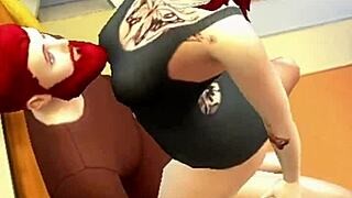 Redhead in cuckold scene with pussy licking and fucking