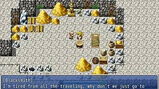 Hentai gangbang in the style of a video game