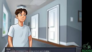 Steamy beach scene in Summertime Saga episode 75
