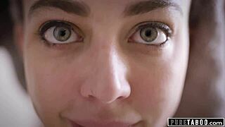 Descriptive Pure taboo step-sister steals identity to seduce and lick lesbian crush in wild encounter