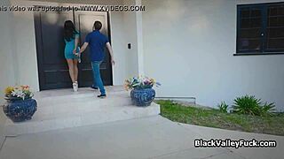 Interracial couple nearly caught fucking.