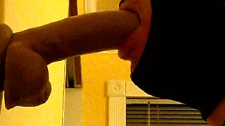 Gay Guy In Hood Deepthroats Dildo Intensely