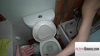 Weird Busty Stepmom Watches Pee, Sucks Dick