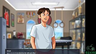Steamy beach scene in Summertime Saga episode 75