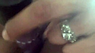 Ebony milf masturbates to orgasm solo