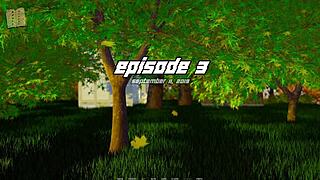 Anime hentai features fat curvy big tits in ripped clothes.