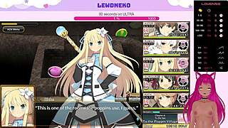 Vtuber Lewdneko Plays Evenicle Part 18 With Huge Tits