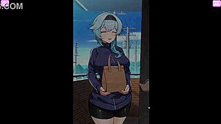 Take Asay, the curvy delivery person with huge tits.