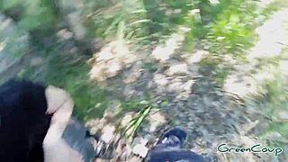 Quick Blowjob Hidden in Woods Near Parking Lot