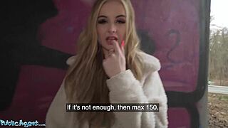 Blonde Brit Babe Blows and Fucks Outdoors in Public POV