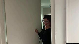 Hot girl with big ass fucked by 2 bbc in a laundry room