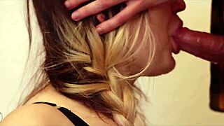 Spanking until her ass is red in stockings scene