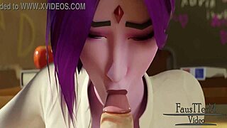 raven after class in the classroom