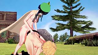 Aether cucá Ventiho vták a dostáva tvrdý výtlak v Genshin yaoi cosplay