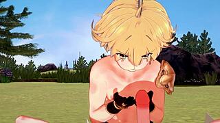 aether sucks venti’s dick and gets fucked hard in genshin impact yaoi cosplay