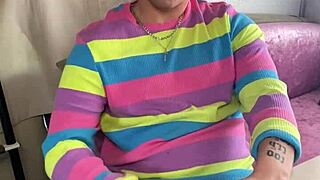 Horny college guy talks dirty while masturbating his big cock