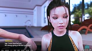 Wet and glossy rebecca shines in a o a academy 22