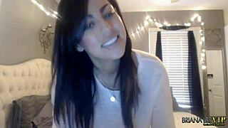 Briana lee masturbates natural tits on webcam