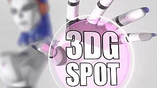 naughty blonde has fun with many dildos 3d animation