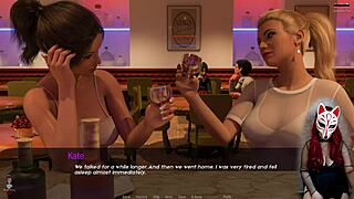 A gay sexy college guy meets a playful fox in a visual novel game
