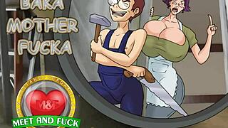 Meet and fuck milf mother in law bound with spanking in anime hentai