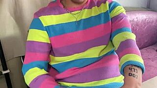 Horny college guy talks dirty while masturbating his big cock