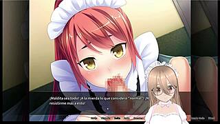 Commented gameplay of Otoko Orgy at Maid Boy Manor 02 in Spanish