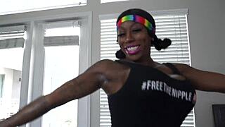 Man, Mystique's naked workout shows off her ebony curves