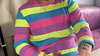 Horny college guy talks dirty while masturbating his big cock