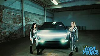futuristic cyber truck threesome with angel youngs and violet myers sucking big cocks