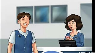 summertime saga fun - manager’s daughter sucked me off behind desk at work.