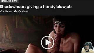 Petite Shadowheart gets her tight ass fucked in-game