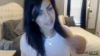 Briana lee masturbates natural tits on webcam