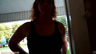 Milf Whore Masturbates On Casting Couch Before Blowjob