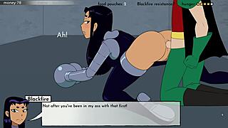 jinx and blackfire have fun in 18titans