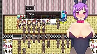 Dosukebe Chat Lady Chisato-chan Bound and Creampied in Game