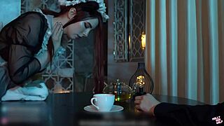 The lord roughly fucks his clumsy maid in roleplay