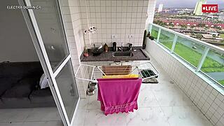 i hired this latina maid she's very attractive look at that ass