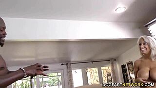 Busty blonde gets pussy stretched by BBC