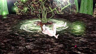 a cute teen girl lays on floor fingering pussy in 3d cartoon