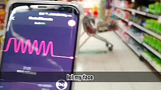 martinasmith squirts wild with toys at the mall in public.