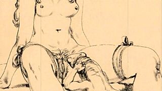 Vintage Erotic Cartoon Illustration From Retro Era