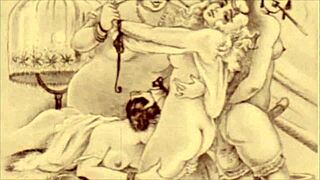 got this cool vintage erotic illustration to share