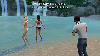 Lucky cameraman has threesome with super models