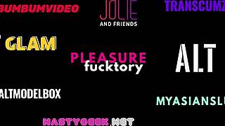 Threesome Anal Party with Bent Over Doggy Style and Handjob