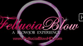 Take a break for this brunette blowjob and cumshot