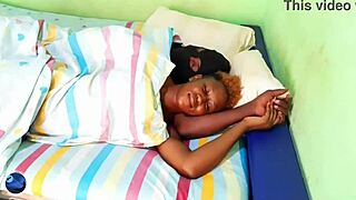 Young African girl fulfills her fantasy with a big cock
