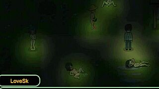 3D cartoon of a horny ranch girl getting naughty